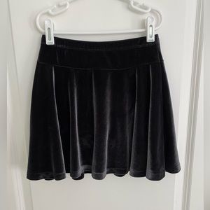 Lands End velvet skirt with gymnastics shorts